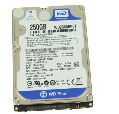 250GB LAPTOP HARD DISK USED